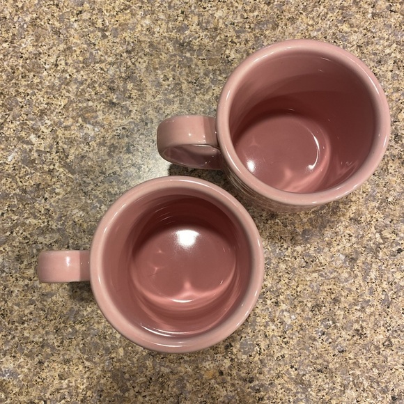 2 Longaberger Pink Mugs Woven Traditions Vitrified Pottery  (Mugs Only) - Picture 5 of 17